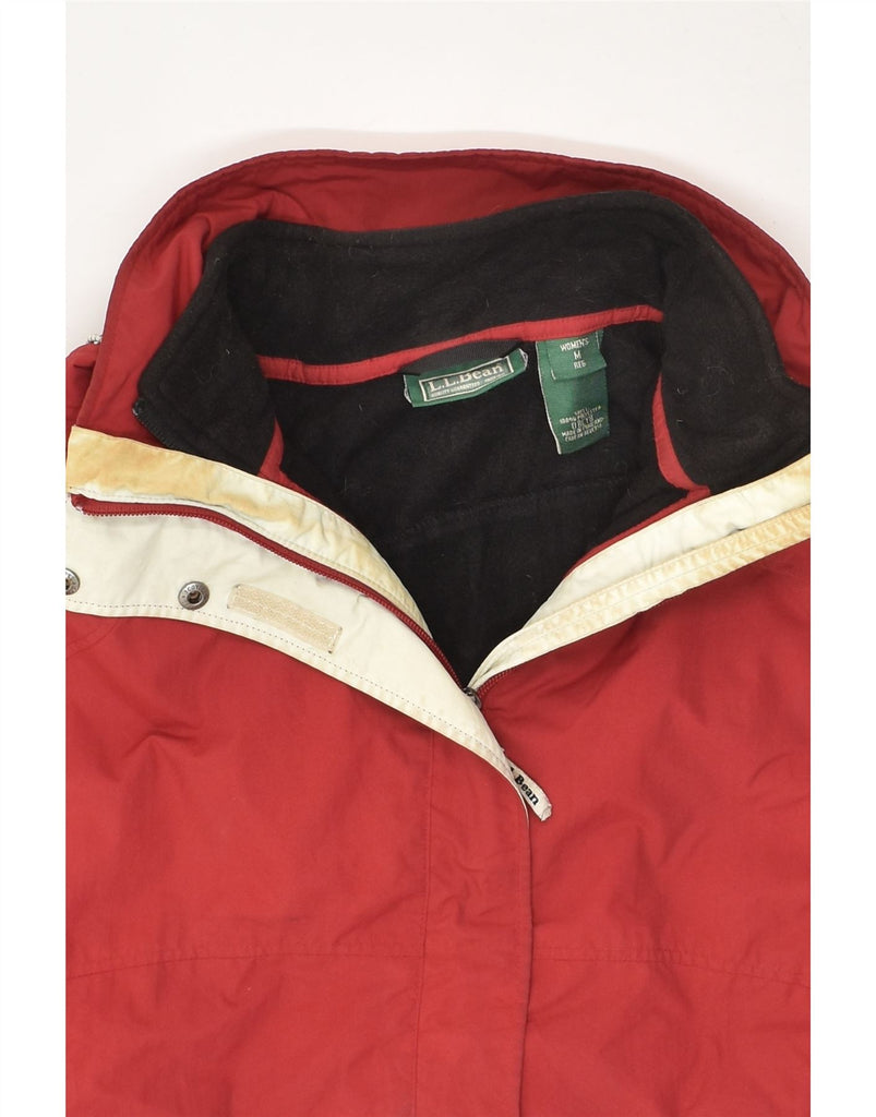 L.L.BEAN Womens Hooded Windbreaker Jacket UK 14 Medium Red Polyester | Vintage L.L.Bean | Thrift | Second-Hand L.L.Bean | Used Clothing | Messina Hembry 