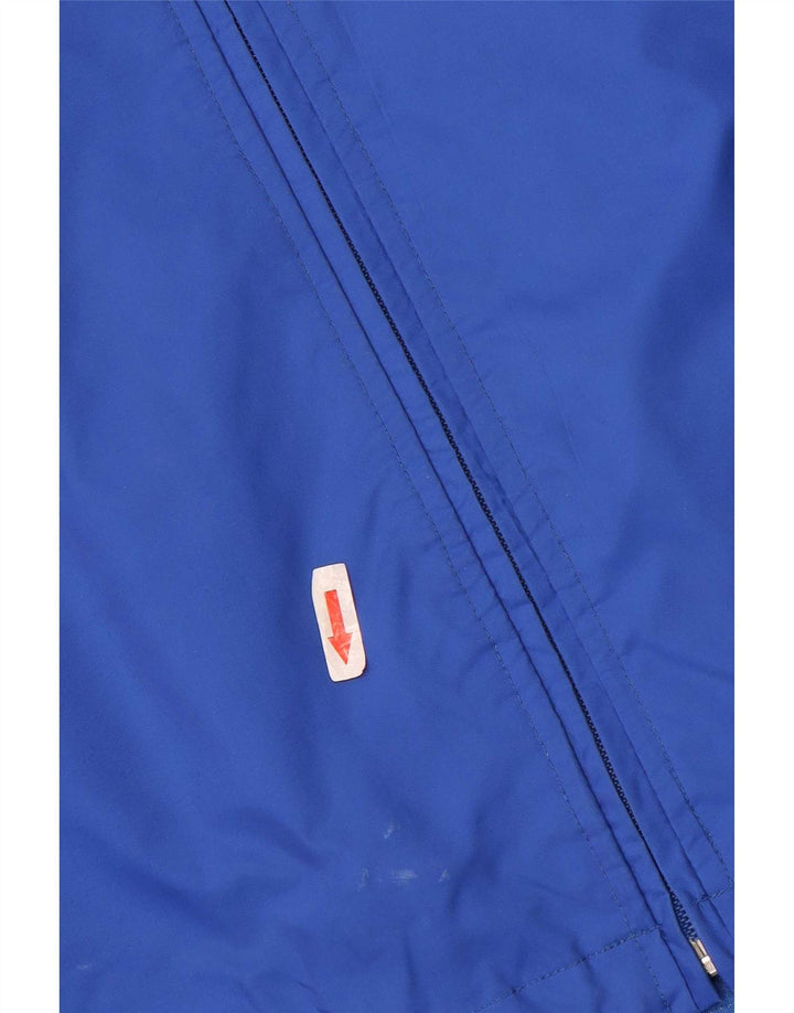Jako Mens Hooded Tracksuit Top Jacket Large Blue Colourblock Nylon