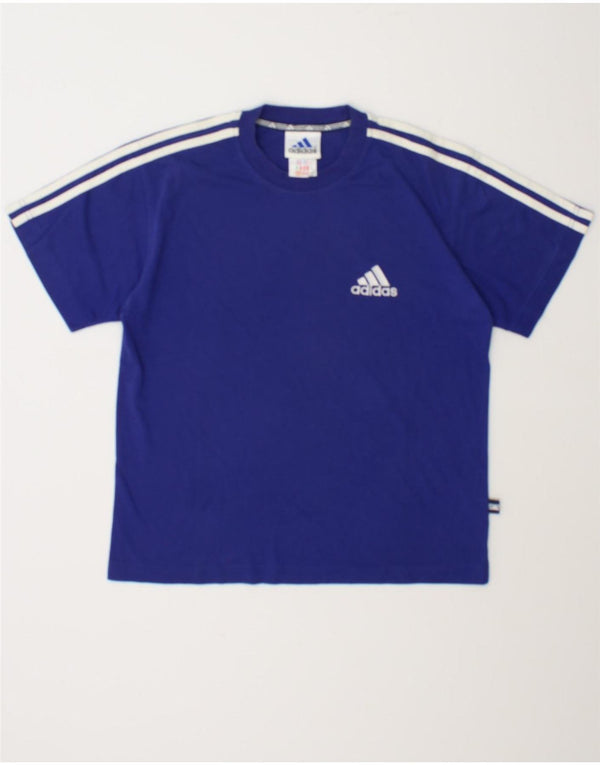 Adidas Boys T-Shirt Top 11-12 Years Blue Cotton