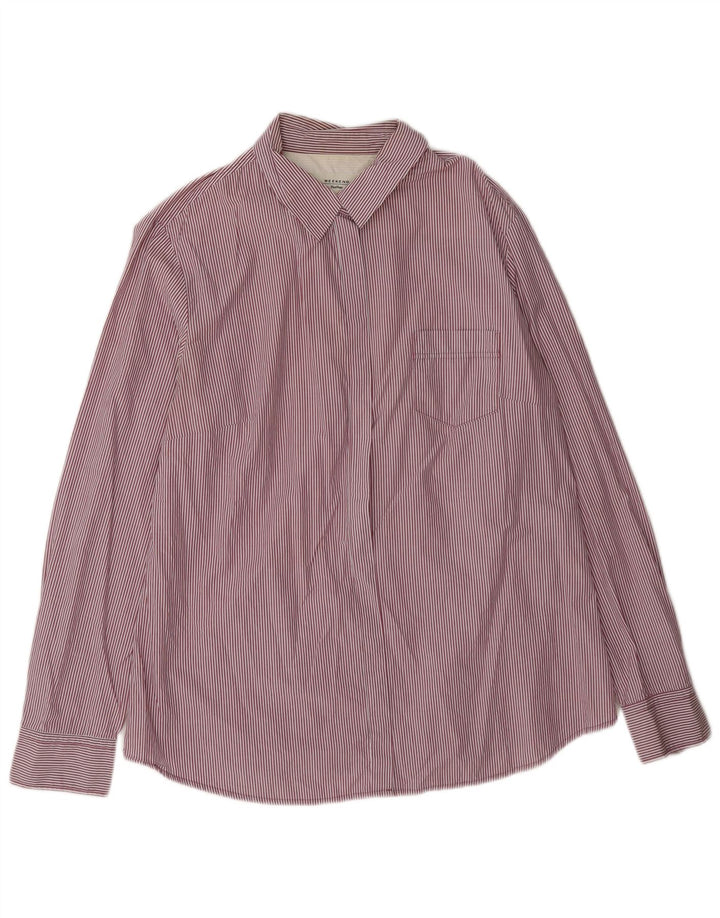 Max Mara Womens Weekend Shirt UK 16 Large Pink Pinstripe