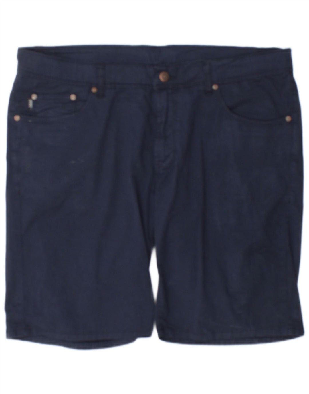 Armani Mens Casual Shorts W36 Large Navy Blue Cotton