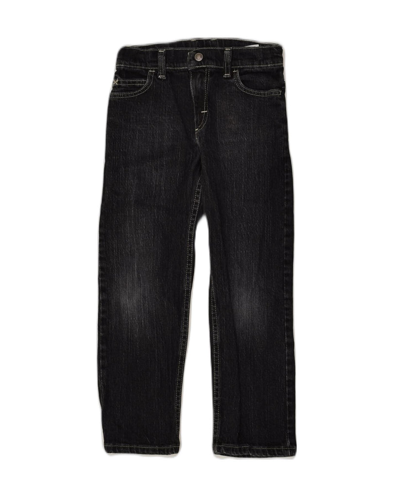 WRANGLER Boys Regular Straight Jeans 6-7 Years W23 L21 Black Cotton | Vintage Wrangler | Thrift | Second-Hand Wrangler | Used Clothing | Messina Hembry 