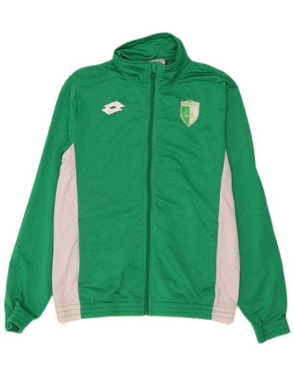 Lotto Mens Tracksuit Top Jacket Medium Green Colourblock