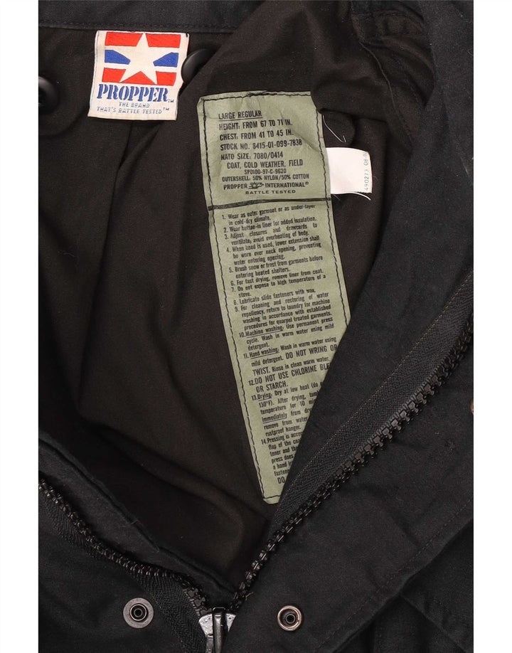 Propper Mens Military Jacket UK 40 Large Black Nylon