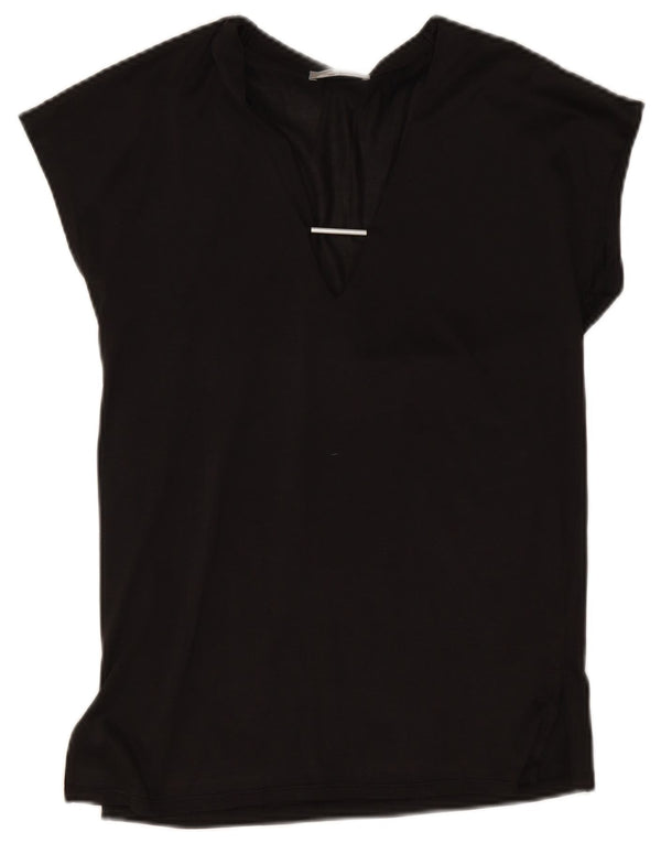 Zara Womens Blouse Top UK 10 Small Black