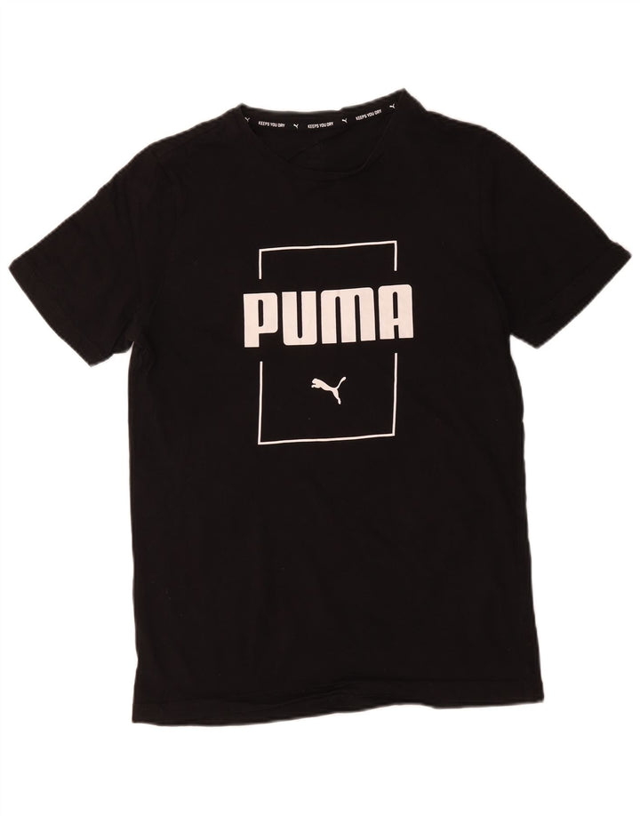 Puma Mens Graphic T-Shirt Top Small Black Cotton