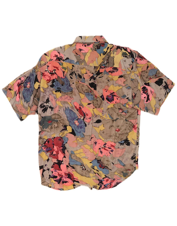 Orso Poeta Womens Abstract Pattern Shirt UK 14 Medium Multicoloured