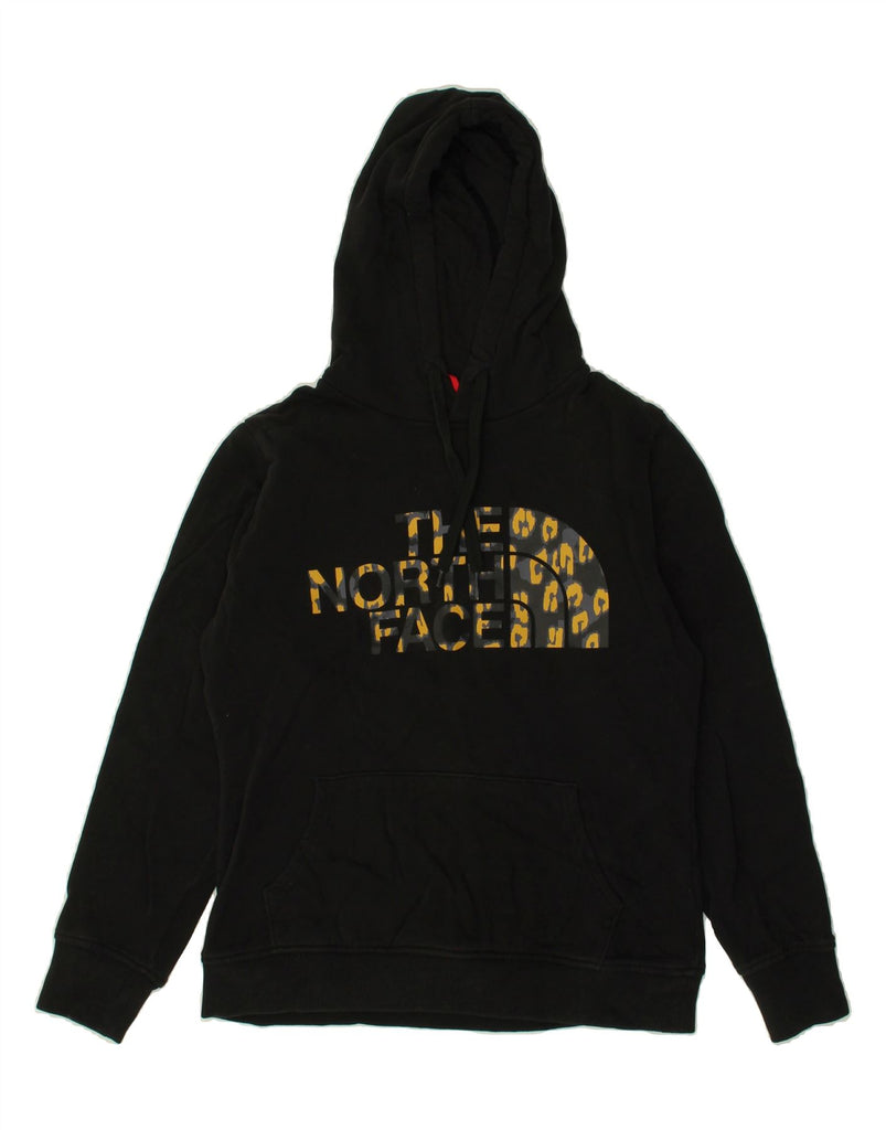 THE NORTH FACE Womens Graphic Hoodie Jumper UK 14 Medium Black Cotton | Vintage The North Face | Thrift | Second-Hand The North Face | Used Clothing | Messina Hembry 