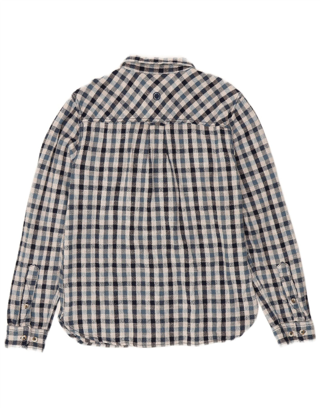 Fat Face Mens Flannel Shirt Medium Blue Check Cotton