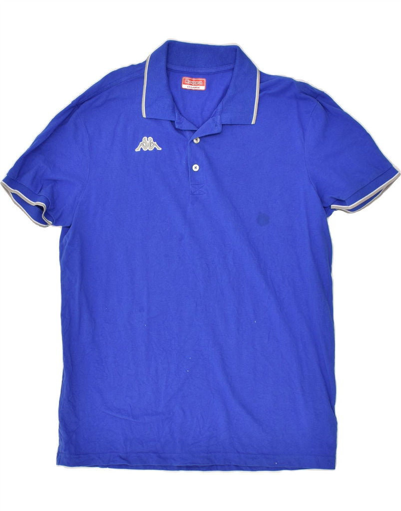 KAPPA Boys Polo Shirt 13-14 Years 2XL Blue Cotton | Vintage Kappa | Thrift | Second-Hand Kappa | Used Clothing | Messina Hembry 