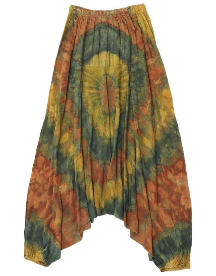 Vintage Womens Harem Trousers Large W34 L27 Multicoloured Tie Dye Cotton