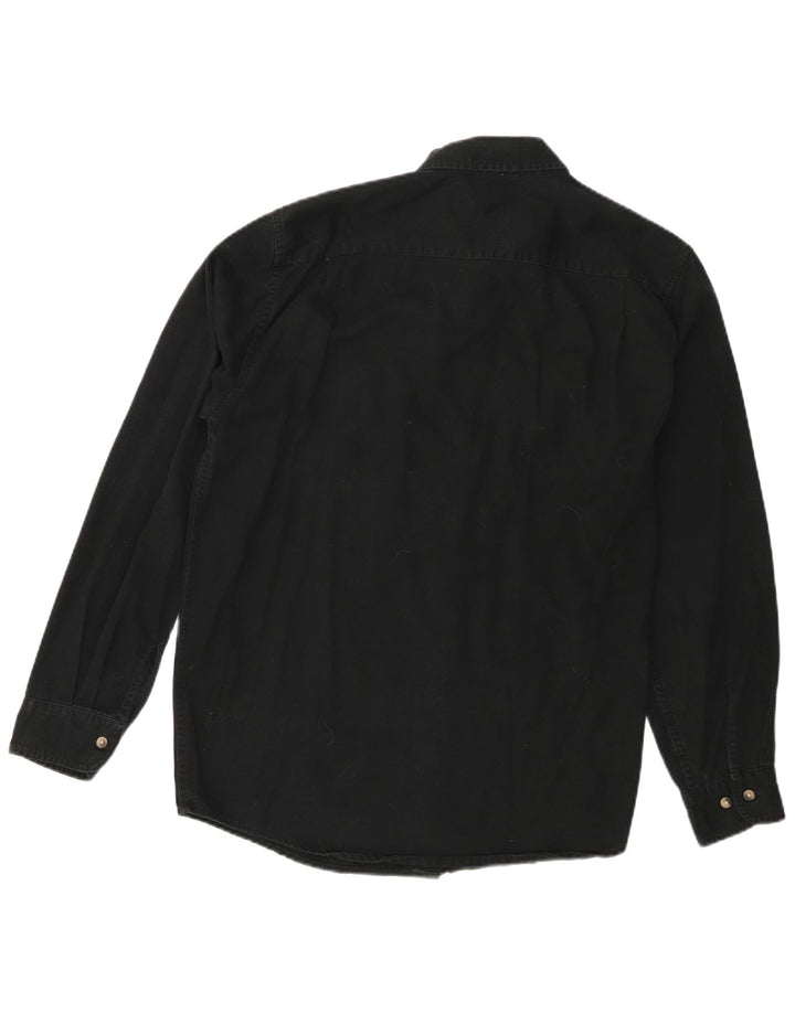 Wrangler Mens Shirt Medium Black Cotton