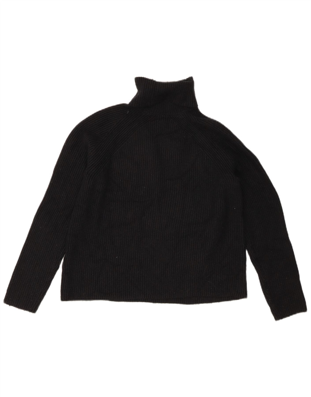 Marks & Spencer Womens Roll Neck Jumper Sweater UK 10 Small Black Viscose