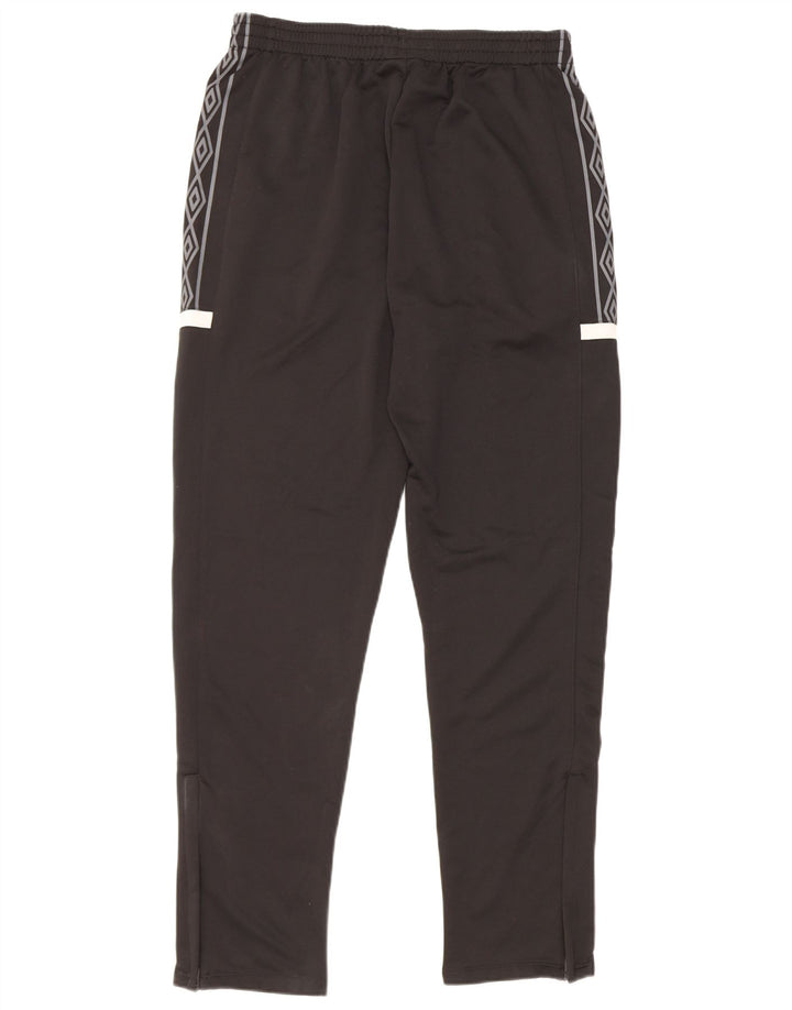 Umbro Mens Graphic Tracksuit Trousers Medium Black Polyester