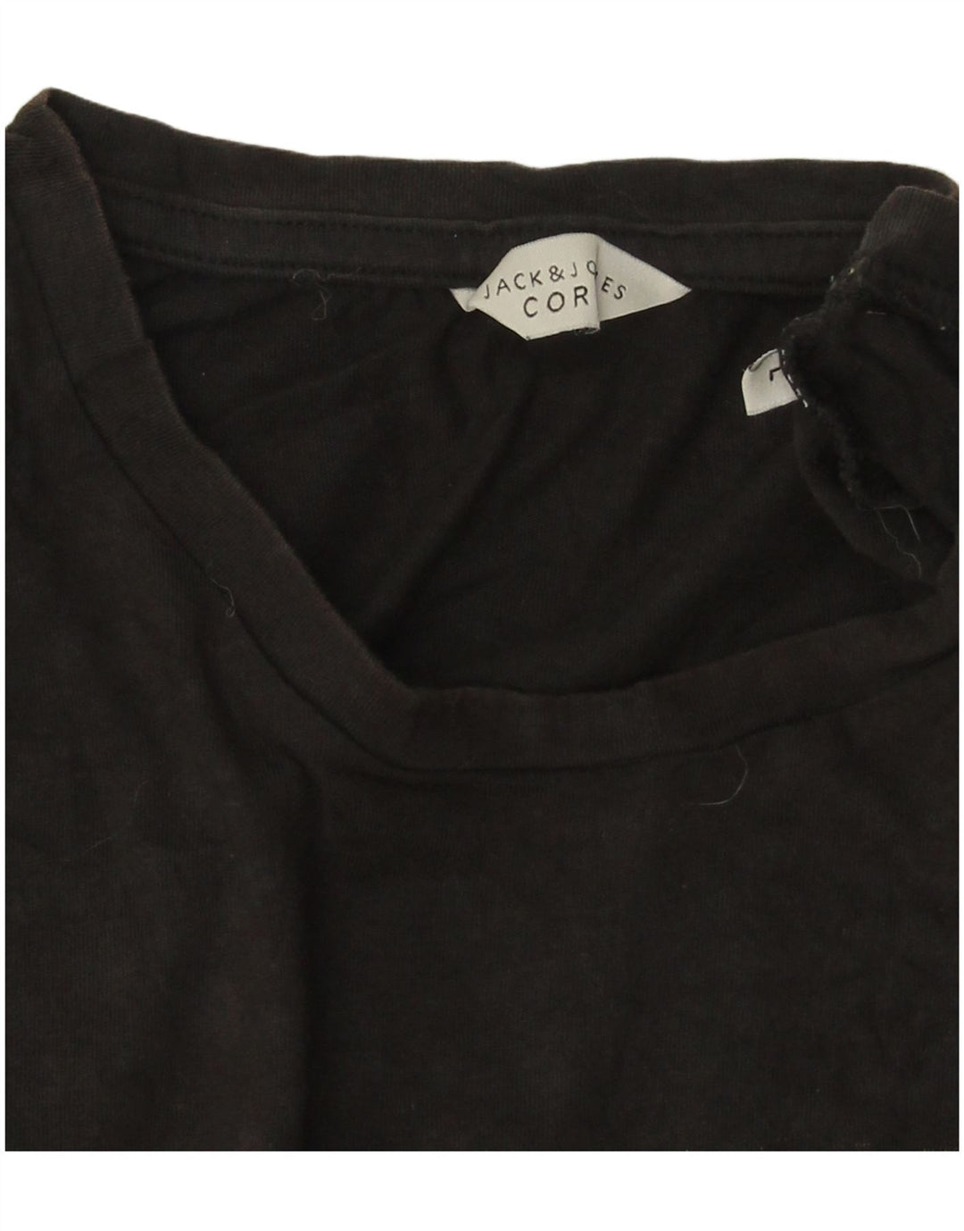 Jack & Jones Mens Graphic T-Shirt Top Large Black Cotton