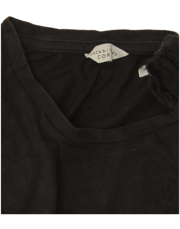 Jack & Jones Mens Graphic T-Shirt Top Large Black Cotton