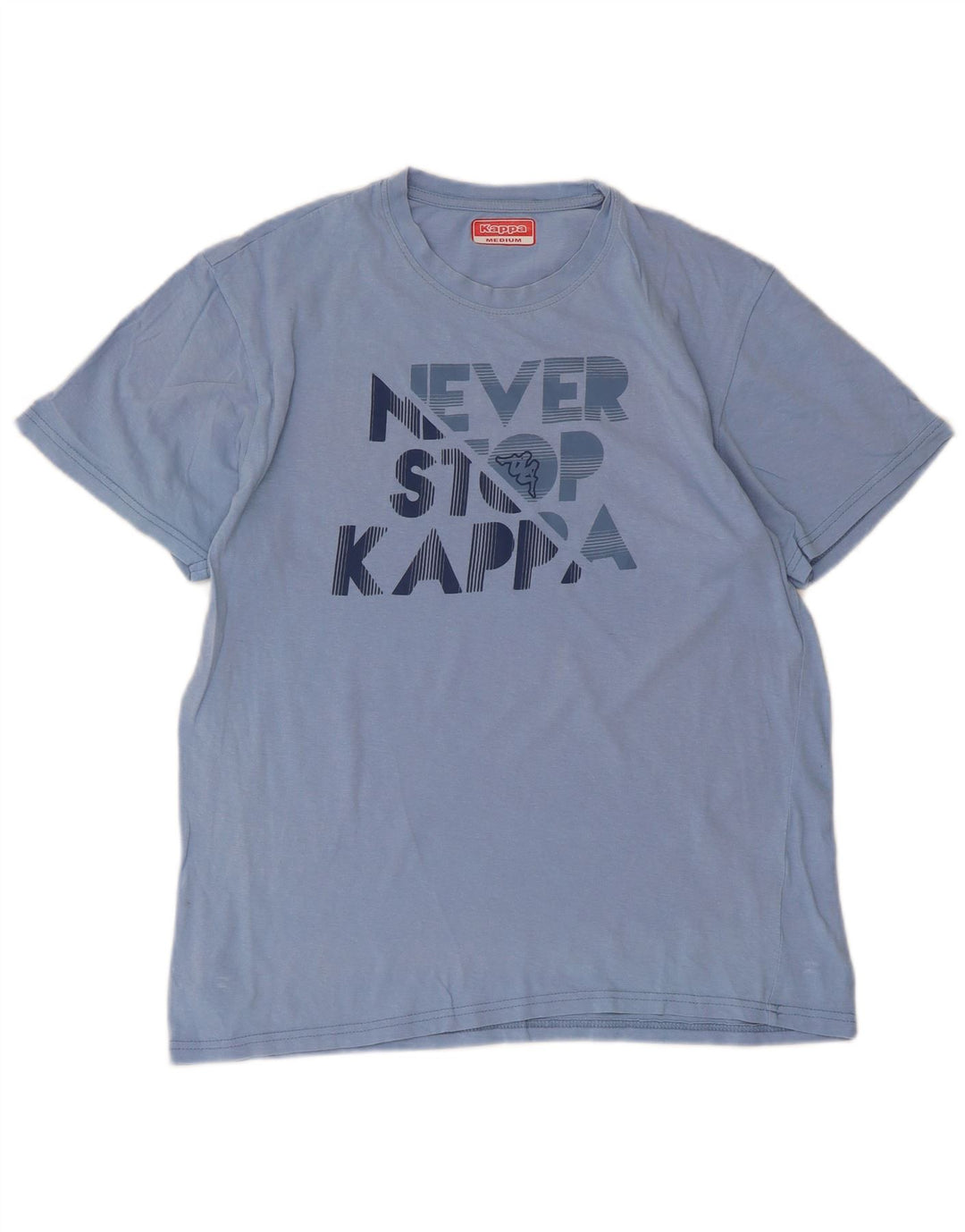 Kappa Womens Graphic T-Shirt Top UK 14 Medium Blue