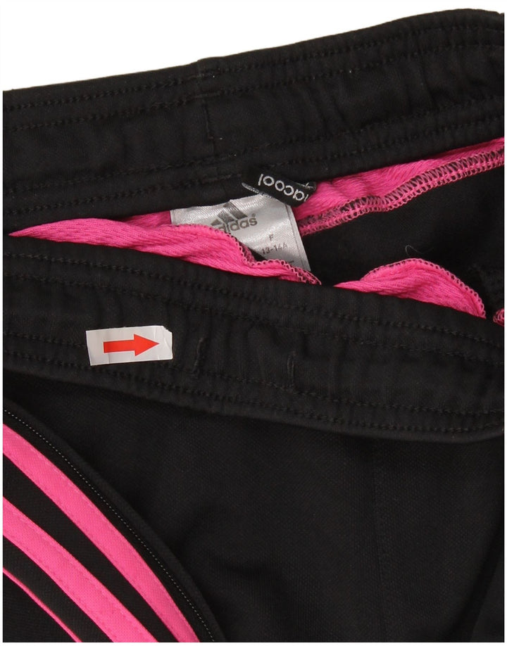 ADIDAS Girls Climacool Tracksuit Trousers 13-14 Years Black Polyester