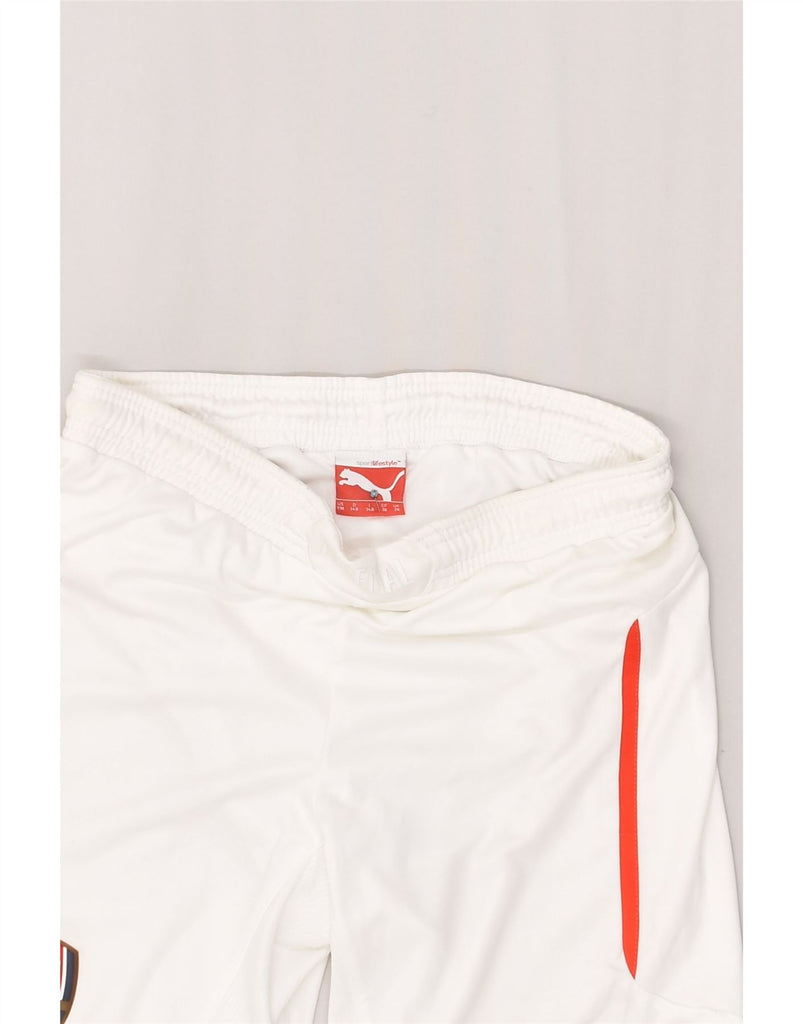 PUMA Boys Sport Shorts 9-10 Years White Polyester | Vintage Puma | Thrift | Second-Hand Puma | Used Clothing | Messina Hembry 