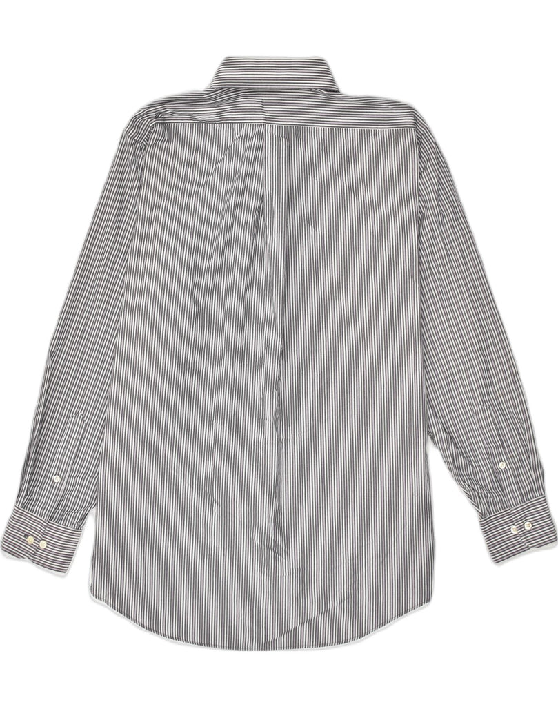 CHAPS Mens Shirt Size 16-16 1/2 Large Grey Striped Cotton | Vintage Chaps | Thrift | Second-Hand Chaps | Used Clothing | Messina Hembry 