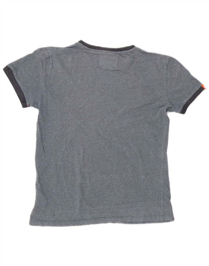 Superdry Mens T-Shirt Top Small Navy Blue Cotton