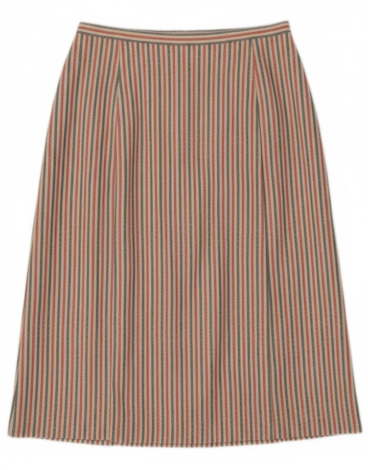 Vintage Womens Midi Skirt W27 Small Multicoloured Striped