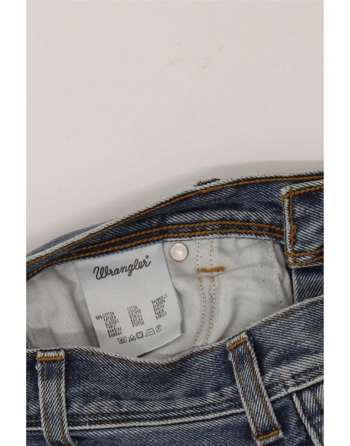 Wrangler Mens Regular Fit Straight Jeans W34 L32 Blue Cotton