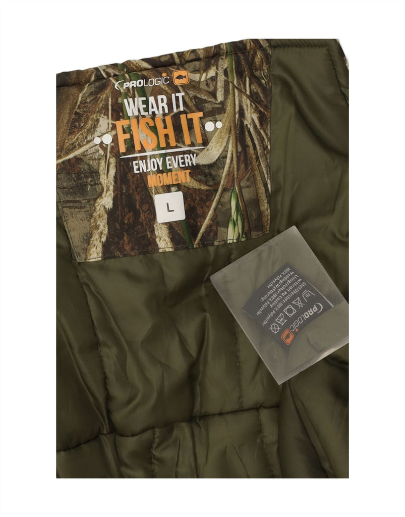 PROLOGIC Mens Salopettes Waterproof Trousers Large W42 L29 Khaki Vintage Prologic and Second-Hand Prologic from Messina Hembry 