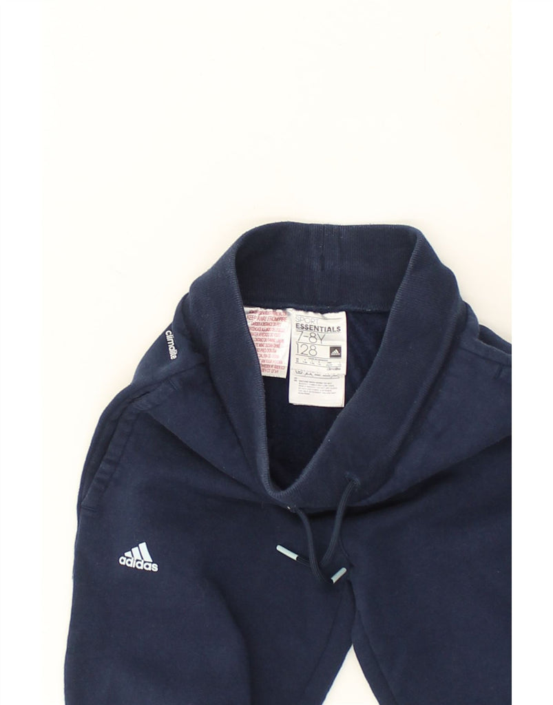 ADIDAS Boys Graphic Tracksuit Trousers Joggers 7-8 Years Navy Blue Cotton | Vintage Adidas | Thrift | Second-Hand Adidas | Used Clothing | Messina Hembry 