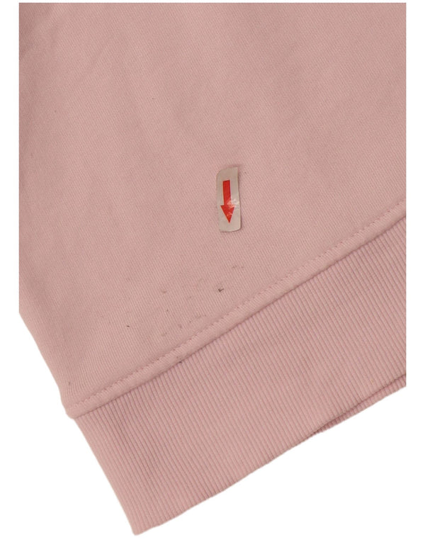 Zara Womens Oversized Sweatshirt Jumper UK 16 Large Pink Cotton