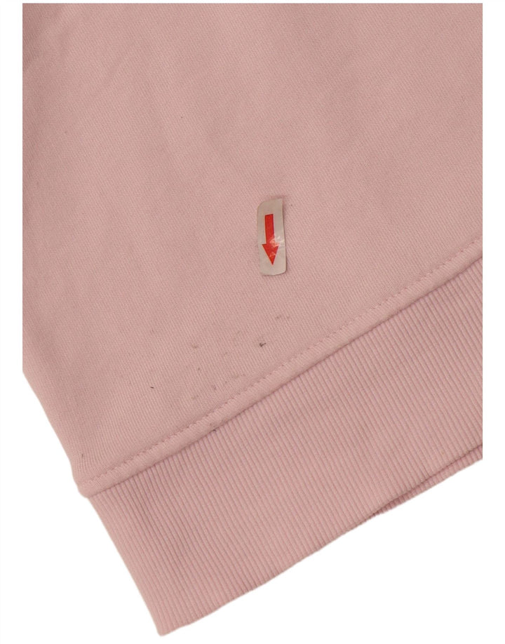 Zara Womens Oversized Sweatshirt Jumper UK 16 Large Pink Cotton