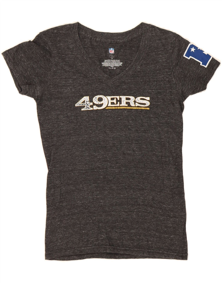 NFL Womens SF 49ers Graphic T-Shirt Top UK 10 Small Grey Polyester Vintage NFL and Second-Hand NFL from Messina Hembry 
