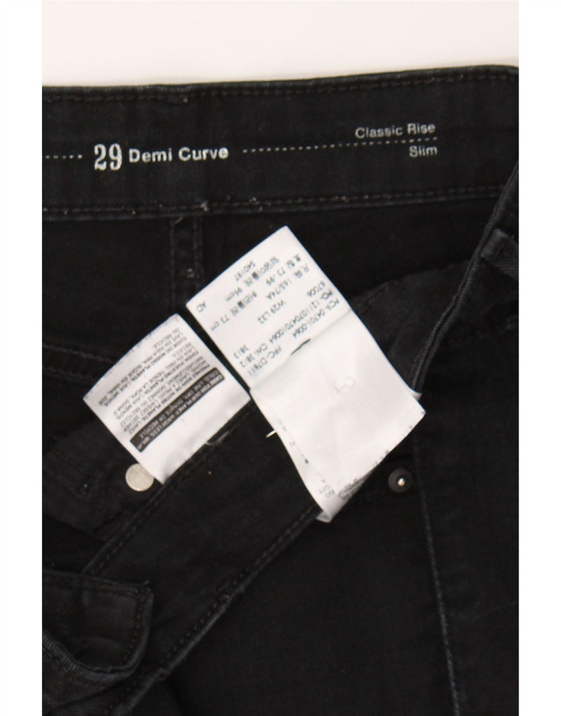 LEVI'S Womens Demi Curve Classic Fit Slim Jeans W29 L32 Black Cotton Vintage Levi's and Second-Hand Levi's from Messina Hembry 
