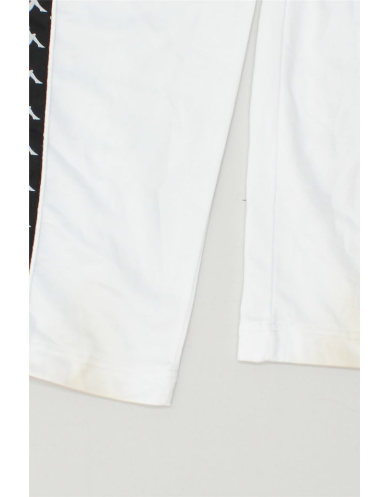 KAPPA Mens Graphic Tracksuit Trousers Medium White | Vintage Kappa | Thrift | Second-Hand Kappa | Used Clothing | Messina Hembry 