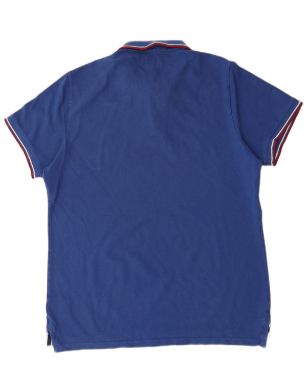 Superdry Mens Polo Shirt 2XL Blue Cotton