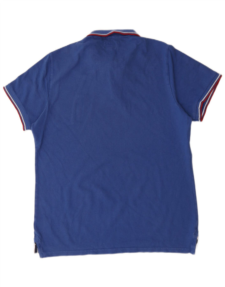 Superdry Mens Polo Shirt 2XL Blue Cotton