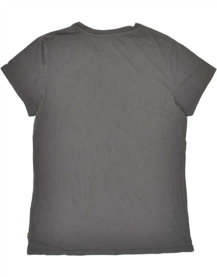 LEVI'S Womens Graphic T-Shirt Top UK 10 Small Grey Cotton | Vintage Levi's | Thrift | Second-Hand Levi's | Used Clothing | Messina Hembry 