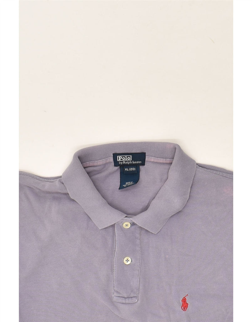 POLO RALPH LAUREN Boys Polo Shirt 15-16 Years Purple Cotton | Vintage Polo Ralph Lauren | Thrift | Second-Hand Polo Ralph Lauren | Used Clothing | Messina Hembry 