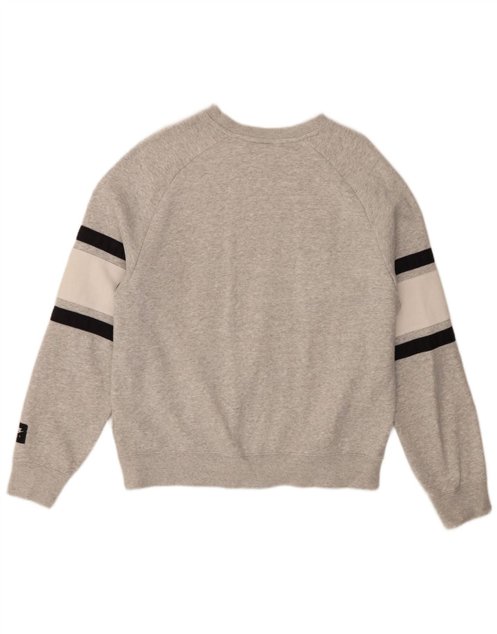 Nike Womens Graphic Oversized Sweatshirt Jumper Small Grey Colourblock
