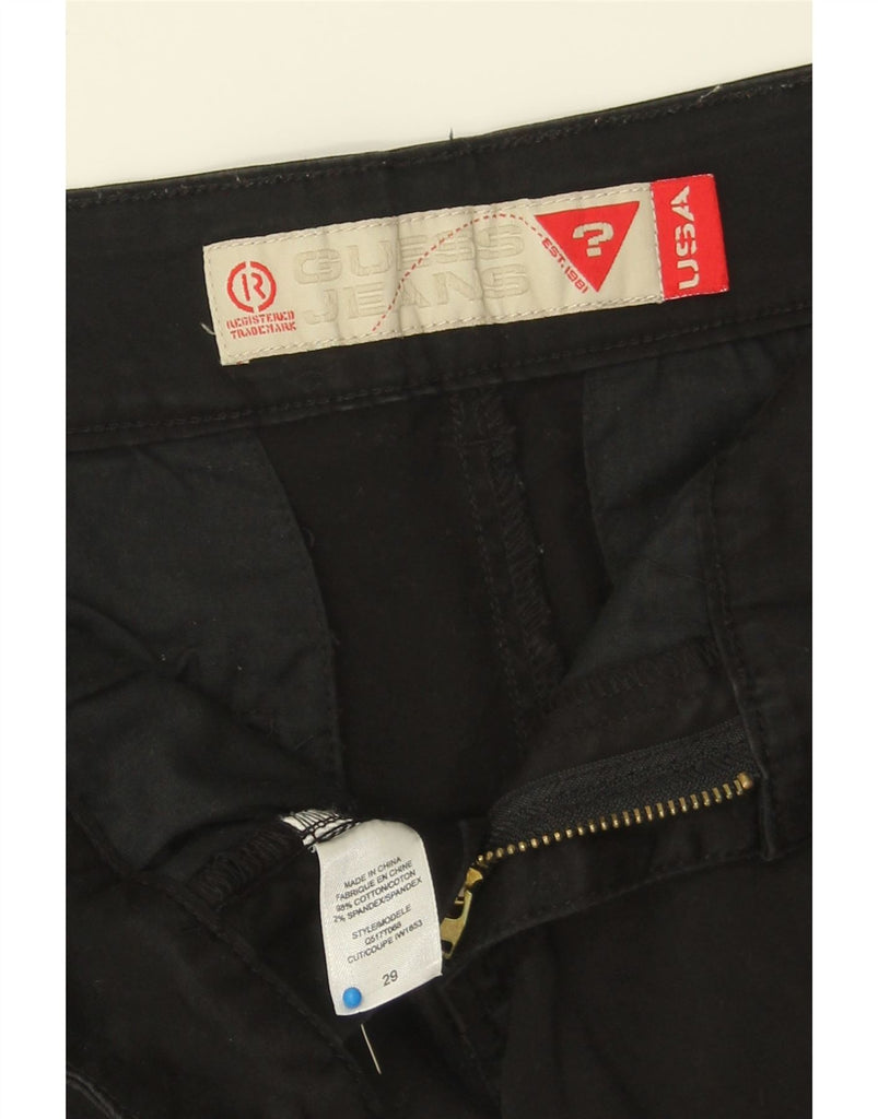 GUESS Womens Chino Shorts W29 Medium  Black Cotton Vintage Guess and Second-Hand Guess from Messina Hembry 