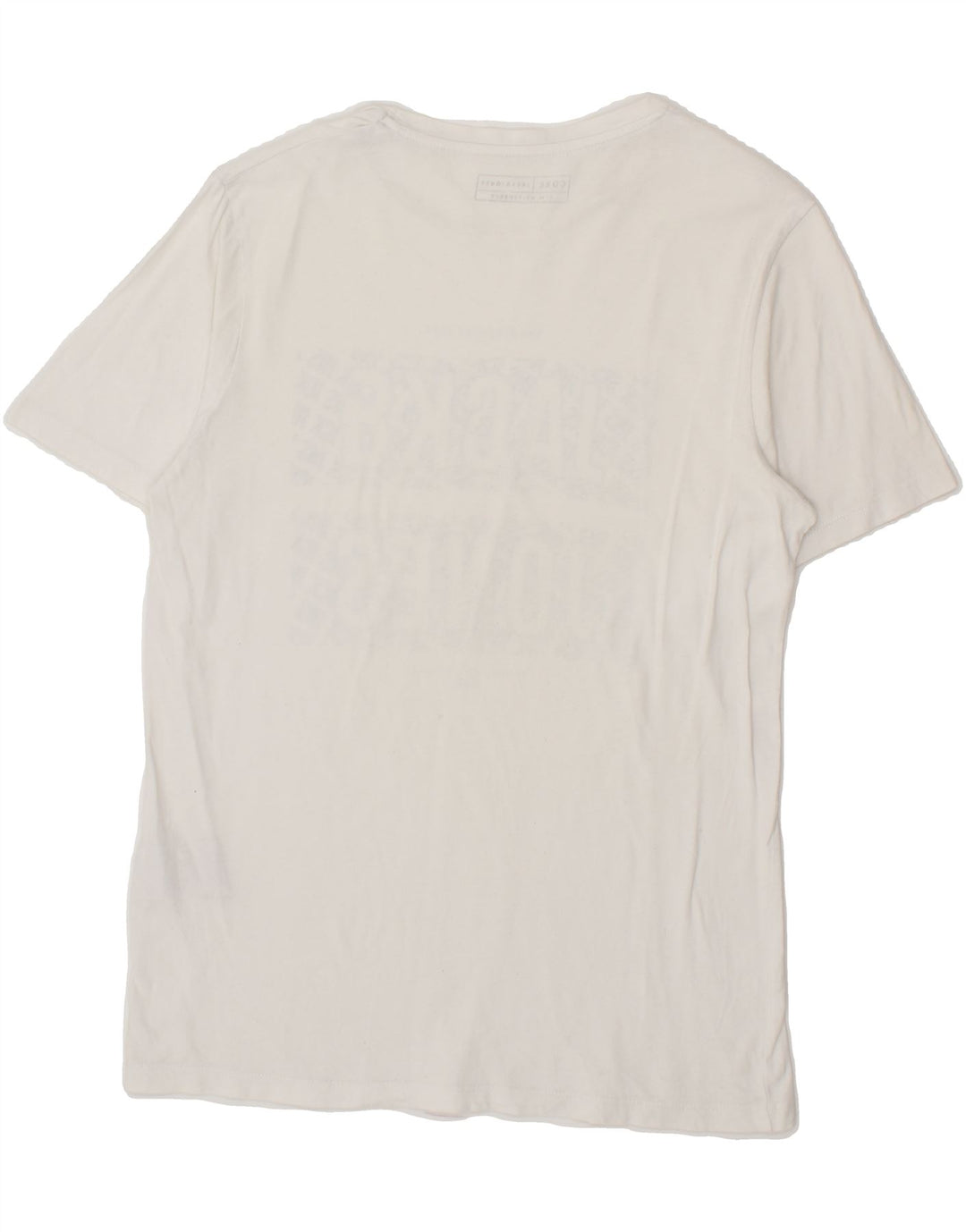 JACK & JONES Mens Graphic T-Shirt Top Small White Cotton Vintage Jack & Jones and Second-Hand Jack & Jones from Messina Hembry 