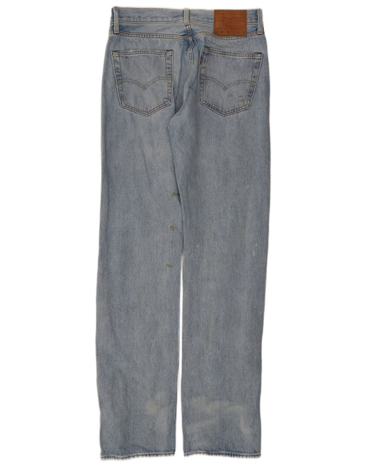 Levi's Mens 501 Distressed Straight Jeans W30 L34 Blue Cotton