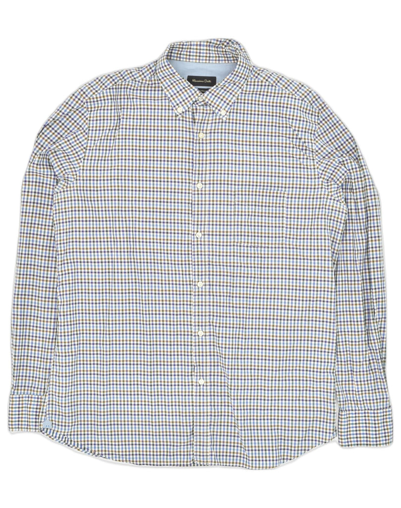 MASSIMO DUTTI Mens Shirt XL Multicoloured Gingham Cotton | Vintage Massimo Dutti | Thrift | Second-Hand Massimo Dutti | Used Clothing | Messina Hembry 