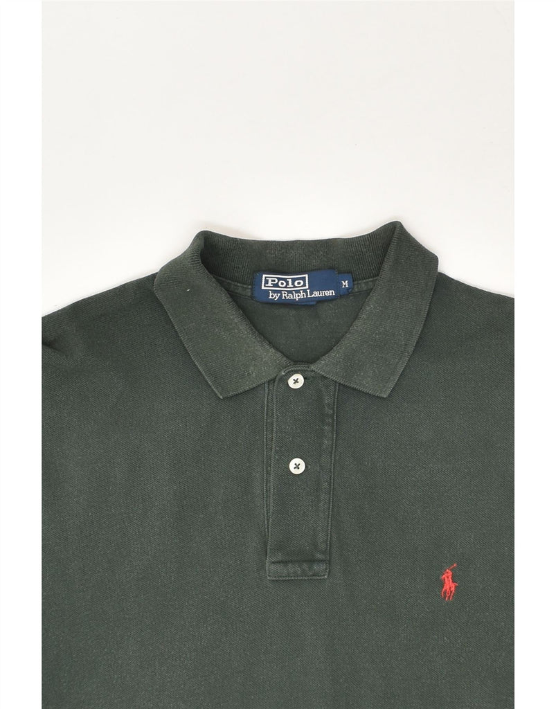 POLO RALPH LAUREN Mens Polo Shirt Medium Khaki Cotton | Vintage Polo Ralph Lauren | Thrift | Second-Hand Polo Ralph Lauren | Used Clothing | Messina Hembry 