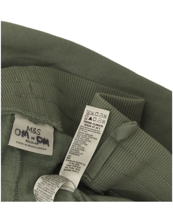 Marks & Spencer Mens Regular Tracksuit Trousers Joggers Medium Green