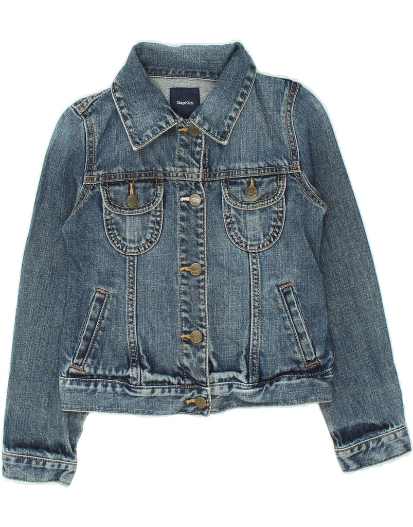 GAP Girls Crop Denim Jacket 6-7 Years Small  Blue Cotton Vintage Gap and Second-Hand Gap from Messina Hembry 