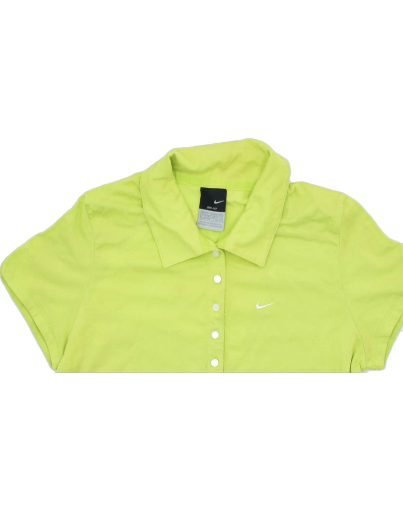 NIKE Womens Dri Fit Polo Shirt UK 8/10 Small Green | Vintage | Thrift | Second-Hand | Used Clothing | Messina Hembry 