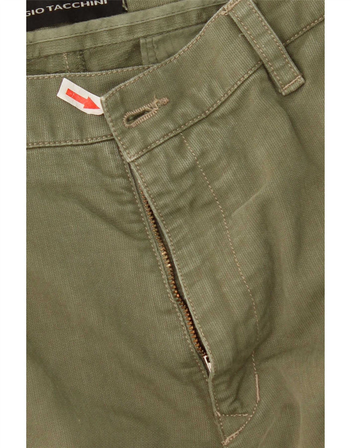 Sergio Tacchini Mens Wide Leg Cargo Trousers W34 L27 Green