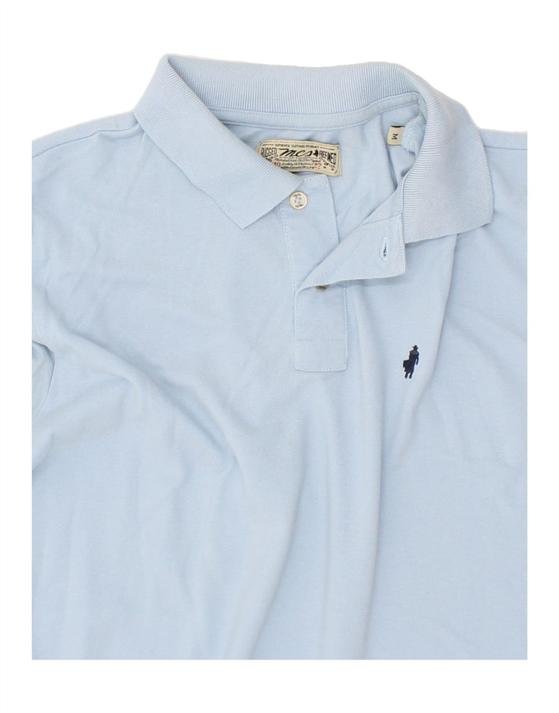 MARLBORO CLASSICS Mens Polo Shirt Medium Blue Cotton Vintage Marlboro Classics and Second-Hand Marlboro Classics from Messina Hembry 