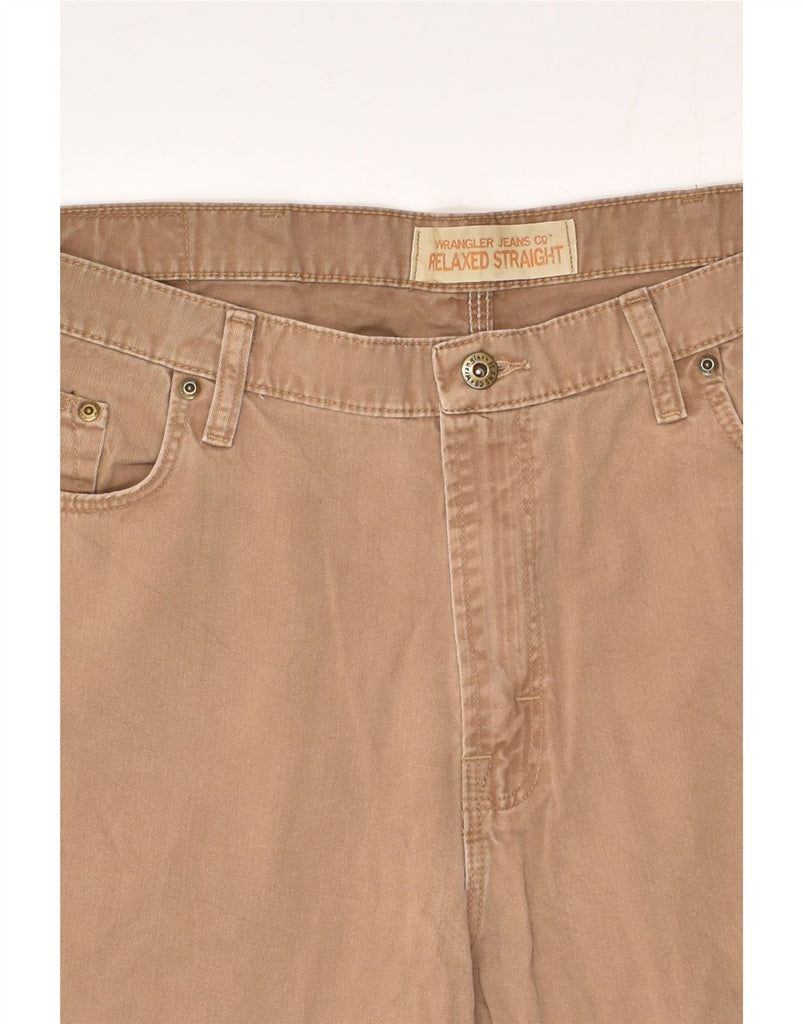 WRANGLER Mens Straight Casual Trousers W40 L30 Brown | Vintage Wrangler | Thrift | Second-Hand Wrangler | Used Clothing | Messina Hembry 